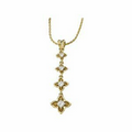 14K Yellow Gold Journey 1/2 CTW Diamond Linked Flower Pendant